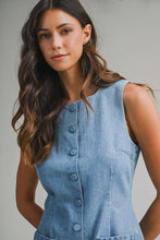 Load image into Gallery viewer, The Southampton Social Mini Denim Dress