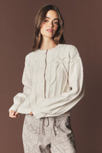 Load image into Gallery viewer, The Château Bow Cable Knit Cardigan