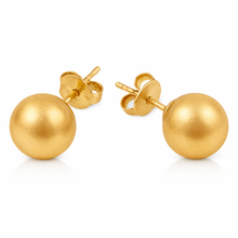 Load image into Gallery viewer, Brushed Allie Bead Stud Earrings