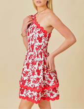 Load image into Gallery viewer, Ric Rac Floral One Shoulder Mini Dress