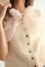 Load image into Gallery viewer, Pretty Little Chiffon Bow Cardigan Sweater
