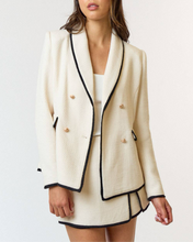 Load image into Gallery viewer, Chic Contrast Binding Boucle Double Button Blazer