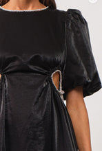 Load image into Gallery viewer, Lola Black Bow Mini Dress