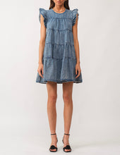 Load image into Gallery viewer, Denim Tiered Mini Dress
