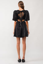 Load image into Gallery viewer, Lola Black Bow Mini Dress