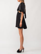 Load image into Gallery viewer, Lola Black Bow Mini Dress