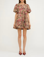 Load image into Gallery viewer, Burgundy Multi Mia Babydoll Dress