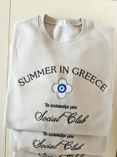 Load image into Gallery viewer, Summer In Greece Social Club Sweatshirt
