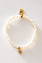 Load image into Gallery viewer, Pretty Little Pearl Initial Gold Bracelet