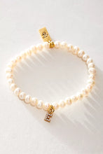 Load image into Gallery viewer, Pretty Little Pearl Initial Gold Bracelet