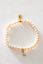 Load image into Gallery viewer, Pretty Little Pearl Initial Gold Bracelet