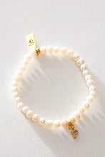 Load image into Gallery viewer, Pretty Little Pearl Initial Gold Bracelet