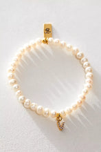 Load image into Gallery viewer, Pretty Little Pearl Initial Gold Bracelet