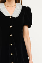 Load image into Gallery viewer, Valentina Velvet Bow Mini Dress