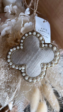 Load image into Gallery viewer, Clover Pearl Irish Linen Hanging Decor