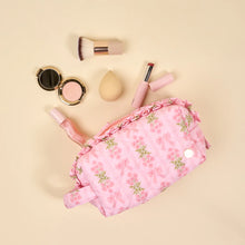 Load image into Gallery viewer, Oh So Fancy Pink Essentials Quilted Cosmetic Pouch