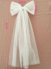 Load image into Gallery viewer, The Pretty Little Pearl Bridal Tulle Bow