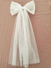 Load image into Gallery viewer, The Pretty Little Pearl Bridal Tulle Bow