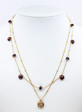 Load image into Gallery viewer, Semi-Precious Stone Delicate Disc Necklace