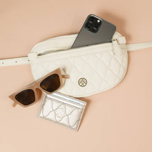 Load image into Gallery viewer, Grace Quilted Cream Belt Bag