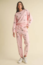 Load image into Gallery viewer, Crystal Bow Cotton Sweatpants