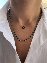 Load image into Gallery viewer, Evil Eye &amp; Black Rosary Necklace Set
