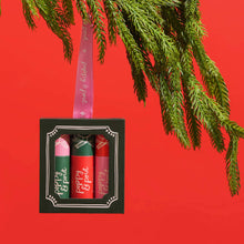 Load image into Gallery viewer, Poppy & Pout Holiday Lip Balm Trio Ornament