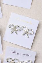 Load image into Gallery viewer, Sparkling Diamond Statement Bow Earrings