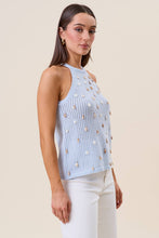 Load image into Gallery viewer, The Capri Shell Embellished Knit Halter Top