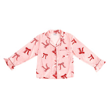 Load image into Gallery viewer, Satin Ruffle Velvet Tie PJ Set *PREORDER*