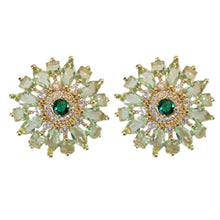 Load image into Gallery viewer, Dahlia Bloom Crystal Statement Studs