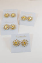 Load image into Gallery viewer, Tuscan Sun Canary Pavé Bloom Statement Studs
