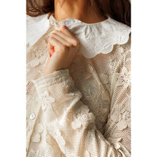 Load image into Gallery viewer, Floral Embroidered Cream Top