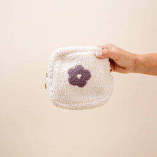Load image into Gallery viewer, Flower Square Sherpa Teddy Pouch