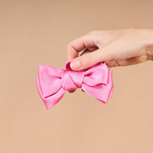 Load image into Gallery viewer, Hot Pink Mini Satin Bow Claw Clip