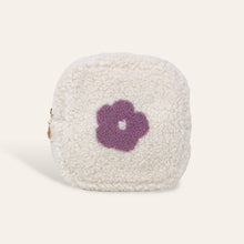 Load image into Gallery viewer, Flower Square Sherpa Teddy Pouch