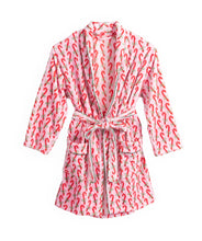 Load image into Gallery viewer, Candy Cane Plush Fleece Robe