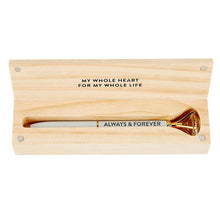 Load image into Gallery viewer, Always & Forever Gem Pen Wood Gift Box