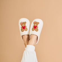 Load image into Gallery viewer, Teddy Bear Fuzzy Slippers