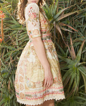 Load image into Gallery viewer, Gilded Elegance Golden Red Mini Dress