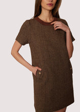 Load image into Gallery viewer, Fall Suede Herringbone 
Noble Embrace Mini Dress