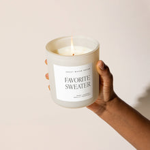 Load image into Gallery viewer, Favorite Sweater 15 oz Matte Soy Candle