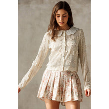 Load image into Gallery viewer, Floral Embroidered Cream Top
