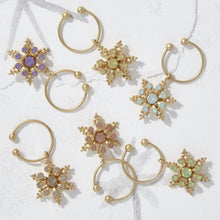 Load image into Gallery viewer, Snowflake Wine Charms 6-Piece Set