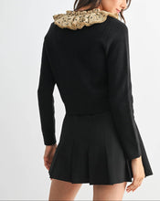 Load image into Gallery viewer, Bow Ruffled Collar Cardigan Sweater