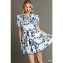 Load image into Gallery viewer, French Toile Button Down Mini Dress
