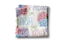 Load image into Gallery viewer, Best Mom Hydrangea Waffle Kitchen Towel