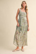 Load image into Gallery viewer, The Amalfi Bloom Floral Ric Rac Trim Maxi Dress
