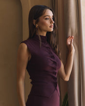 Load image into Gallery viewer, Pleated Burgundy Knit Sweater Set