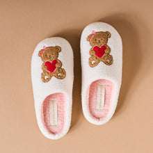 Load image into Gallery viewer, Teddy Bear Fuzzy Slippers